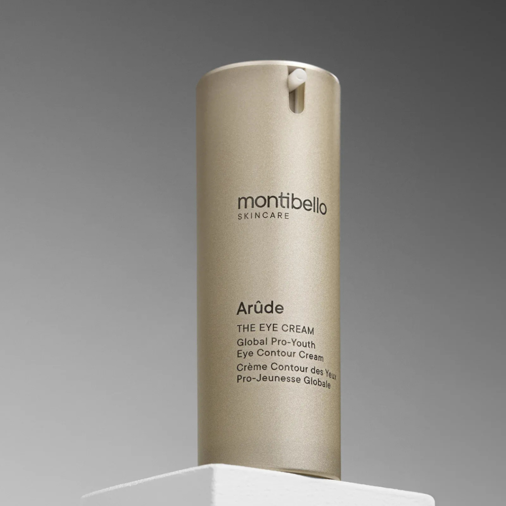 The Eye Cream Arûde de Montibello, contorno de ojos pro-juventud global para bolsas, ojeras y arrugas disponible en Estética Ito.