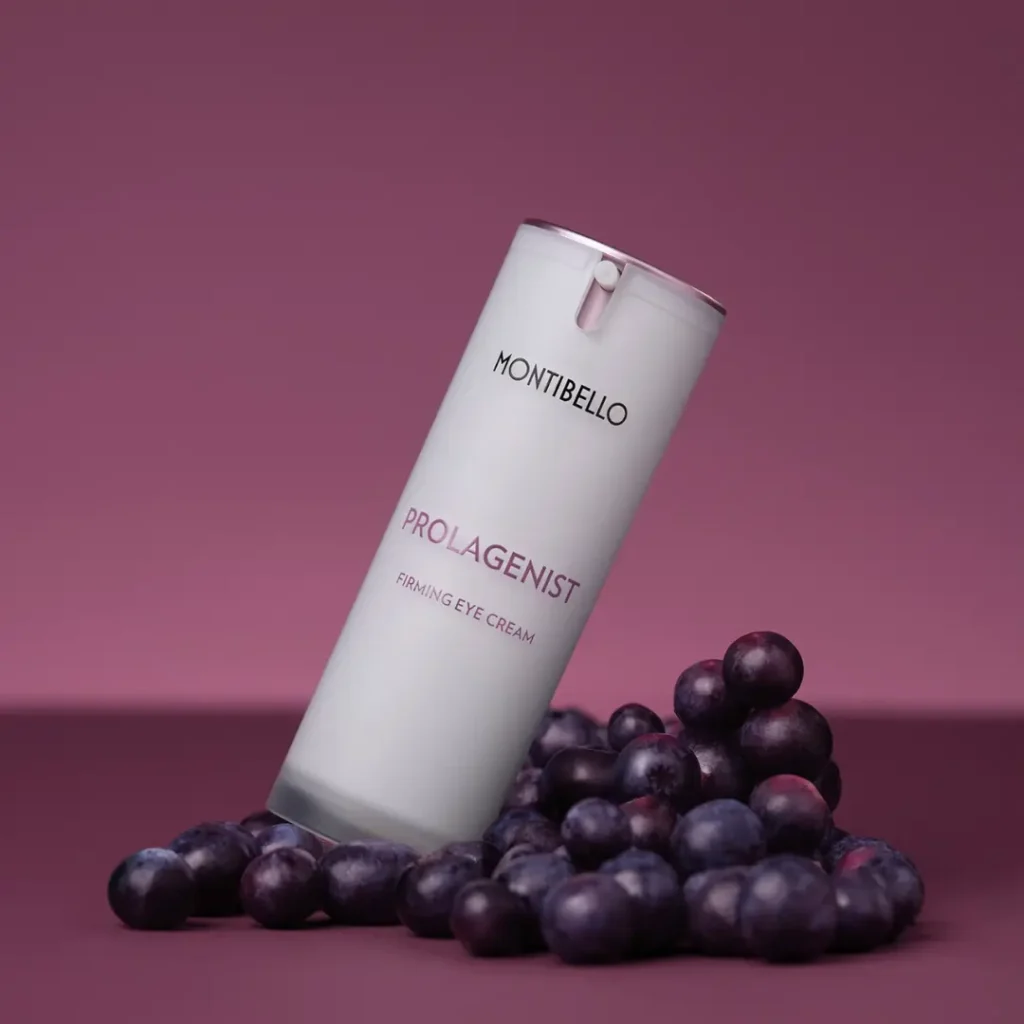 Contorno de ojos reafirmante Montibello Prolagenist para arrugas, bolsas y ojeras, tratamiento facial antiedad en Estética Ito.