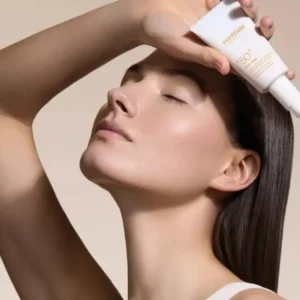 Protector solar facial con color SPF50+ Montibello Sunage con niacinamida, fotoprotector urbano antiedad para piel luminosa en Estética Ito.